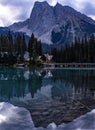 Emerald Lake in Alberta Canada Royalty Free Stock Photo