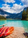 Emerald Lake in the Canadian Rockies Royalty Free Stock Photo