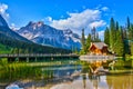 Emerald lake in the Canadian Rockies of Yoho National Park, British Columbia, Canada