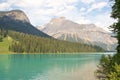 Emerald Lake and Canoe Royalty Free Stock Photo