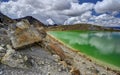 Emerald lake landscape, Tongariro National Park Royalty Free Stock Photo