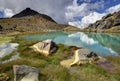 Emerald lake landscape, Tongariro National Park Royalty Free Stock Photo