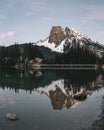 Emerald Lake lodge is one of the most photogenic places in the Canadian Rockies. Yoho National Park, Beautiful British Royalty Free Stock Photo