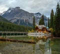 Emerald Lake Lodge with a restaurant in Yoho National Park, British Columbia, Canada Royalty Free Stock Photo