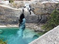 Emerald Lake Rock Crevice Royalty Free Stock Photo