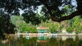 Emerald Lake surrounded by trees, Yercaud