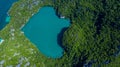 Emerald Lake or Talay Nai in Koh Mae Koh Island, Beautiful nature landscape green sea in the middle of mountain, Ecosystem and Royalty Free Stock Photo