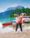 Emerald Lake,Yoho National Park in Canada, Emerald Lake and Tea House, Near Field, British Columbia, Yoho National Park