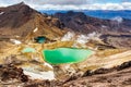 Emerald lakes on Tongariro Alpine Crossing Track, Tongariro National Park Royalty Free Stock Photo