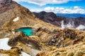 Emerald lakes on Tongariro Alpine Crossing Track, Tongariro National Park, New Zealand Royalty Free Stock Photo