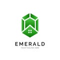 Emerald Logo concept. Creative Minimal design template. Symbol for Corporate Business Identity. Creative Vector element