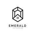 Emerald Logo concept. Creative Minimal design template. Symbol for Corporate Business Identity. Creative Vector element