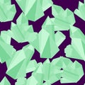 Emerald luxury precious jewels iceberg seamless vector pattern