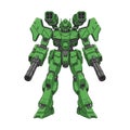 Emerald Mecha Robot Assault Frame Illustration Royalty Free Stock Photo