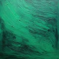 Emerald Ocean: A Traditional Abstract Painting With Impasto Texture
