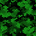 Emerald pattern of triangles, hexagons, squares. Lime, green, black colors Royalty Free Stock Photo