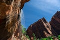 Emerald Pool Falls, Zion National Park, Utah Royalty Free Stock Photo