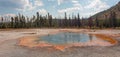 Emerald Pool hot spring in the Black Sand Geyser Basin in Yellowstone National Park in Wyoming USA Royalty Free Stock Photo