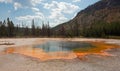 Emerald Pool hot spring in the Black Sand Geyser Basin in Yellowstone National Park in Wyoming USA Royalty Free Stock Photo