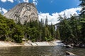 Emerald Pool and Liberty Cap in Yosemite National Park Royalty Free Stock Photo