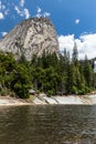 Emerald Pool and Liberty Cap in Yosemite National Park Royalty Free Stock Photo