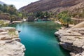 Emerald pools in Wadi Bani Khalid, Oman