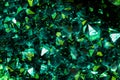 Emerald, Sapphire or Tourmaline green crystals. Gems. Mineral crystals in the natural environment. Stone of precious Royalty Free Stock Photo