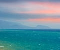 Emerald sea bay at the early morning Royalty Free Stock Photo