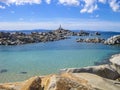 Emerald sea of Lavezzi Island, Corsica, France Royalty Free Stock Photo