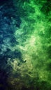 Emerald smoky swirls. A dynamic abstract of swirling green smoke