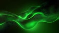 An emerald-toned abstract background with blurred illumination and airborne bubbles. Royalty Free Stock Photo