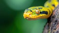 A Emerald Tree Boa Close Up Royalty Free Stock Photo