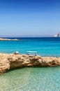 The emerald and turquoise waters of Koufonisia, Greece Royalty Free Stock Photo