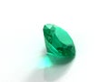 Emerald on white background. Royalty Free Stock Photo