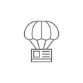 Emergencies, airdrop icon. Element of emergencies icon. Thin line icon for website design and development, app development