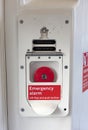 Emergency alarm button, London metro