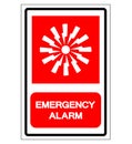 Emergency Alarm Symbol Sign, Vector Illustration, Isolate On White Background Label. EPS10 Royalty Free Stock Photo