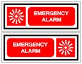 Emergency Alarm Symbol Sign, Vector Illustration, Isolate On White Background Label. EPS10 Royalty Free Stock Photo