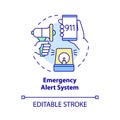 Emergency alert system concept icon