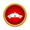 Emergency ambulance icon, simple style Royalty Free Stock Photo