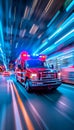 Emergency ambulance racing with blurred motion effect for medical response service concept Royalty Free Stock Photo