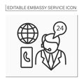 Emergency assistance line icon Royalty Free Stock Photo