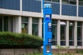 The Emergency Blue Phones camera system on the UBC Vancouver Point Grey campus, consisting of blue pedestals with a button-