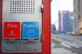 Emergency box in New York Royalty Free Stock Photo