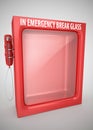 In emergency break glass Royalty Free Stock Photo