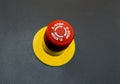 Emergency button on black background. Royalty Free Stock Photo
