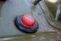 Emergency button on the car panel. The button for turning off, turning on the emergency mode in the car. Background, car Royalty Free Stock Photo
