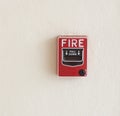 Emergency button fire break glass Royalty Free Stock Photo