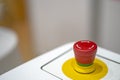Emergency button stop red off safety control Royalty Free Stock Photo