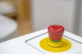 Emergency button stop red off safety control Royalty Free Stock Photo